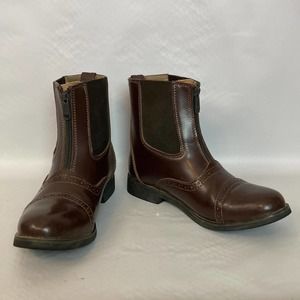 Hispar Men's English Horse Riding Leather Glory Zipped Paddock Boots 8.5